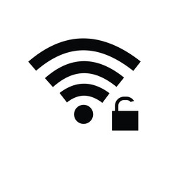 Modern Wireless Internet Connection Icon Vector for Wifi Signal Network Technology and Digital Communication Symbol Design
