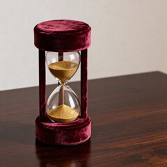 Velvet Hourglass Hourglass with a velvet covered frame offering