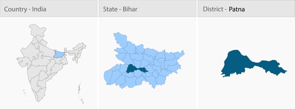 Patna_Map detailed map illustration graphic for educational reference, geographic visualization, design layouts, presentations, digital media and prin