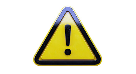 Yellow Warning Sign with Exclamation Mark
