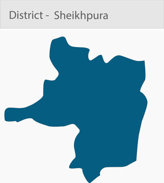 Sheikhpura detailed map illustration graphic for educational reference, geographic visualization, design layouts, presentations, digital media and pri