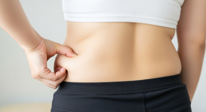 腰・背中の贅肉を気にする女性 肥満 ダイエット