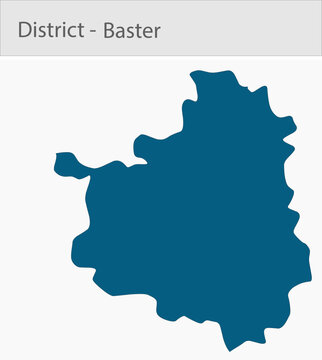 Baster_Map_Chhattisgarh detailed map illustration graphic for educational reference, geographic visualization, design layouts, presentations, digital