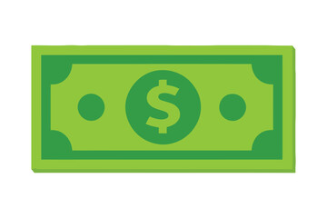 Green dollar bill vector illustration for money saving workshop, banking seminar, online payment app promotion, finance festival sale banner design