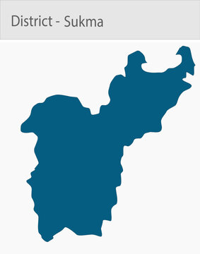 Sukma_Map_Chhattisgarh detailed map illustration graphic for educational reference, geographic visualization, design layouts, presentations, digital m
