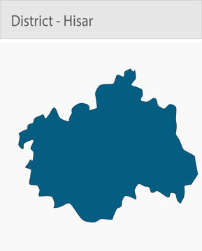 Hisar Map_Haryana detailed map illustration graphic for educational reference, geographic visualization, design layouts, presentations, digital media
