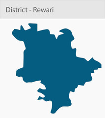 Obraz premium Rewari Map_Haryana detailed map illustration graphic for educational reference, geographic visualization, design layouts, presentations, digital media