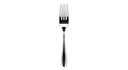 Polished Silver Four-Pronged Fork