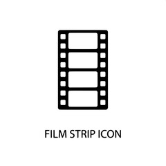 Obraz premium Minimalist outline illustration of a classic film strip with perforated edges, symbolizing cinema, video, and creative production