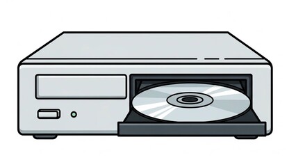 Cd player device with disc inserted electronic gadget for media playback