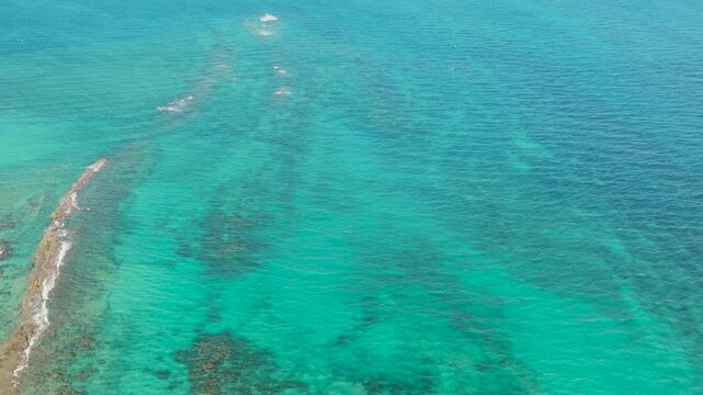 Aerial Shot Over Cabo Pulmo National Park, Mexico's Baja California Peninsula