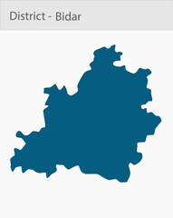 Obraz premium Bidar_Map detailed map illustration graphic for educational reference, geographic visualization, design layouts, presentations, digital media and prin