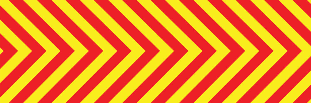 warning chevron red yellow background vector illustration