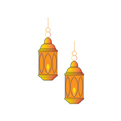 Obraz premium lantern lamp illustration