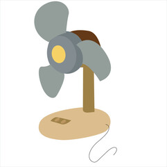 fan. Electric fan icon isolated vector illustration