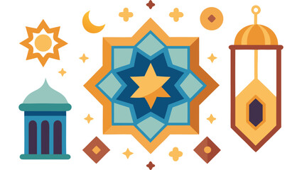 Fototapeta premium vector illustration of a set of different icons