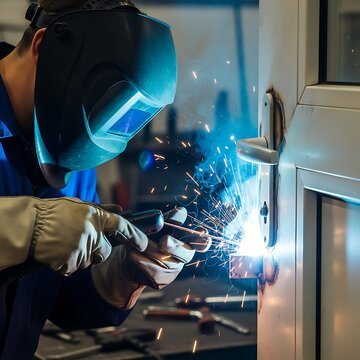 Welding Metal Door Frame.