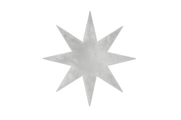 Obraz premium Nine-pointed star symbol icon on transparent backdrop