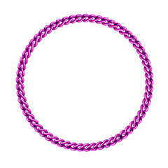 Fototapeta premium Abstract neon circle circular frame with glowing pink light effect on white background. Modern futuristic ring design suitable for social media template, logo frame, poster, banner, UI design, digital