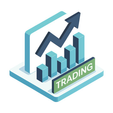 Trading growth chart with bullish arrow, conference booth sign, breakout strategy class, momentum scanning lab, hands on backtest session