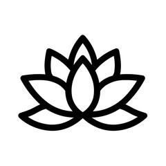 Simple zen wellness lotus flower flat icon