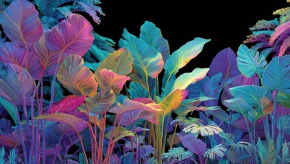 Vibrant tropical foliage in vibrant colors (1)