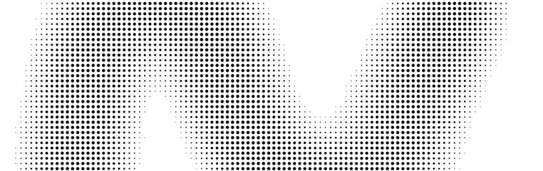 Wavy gradient halftone dots pattern texture background  © Miubewa 