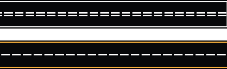 Fototapeta premium Straight Highway Roads, Open road traveling along a curved highway. The road to the horizon in perspective. 