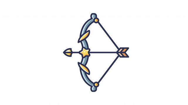 Sagitarius Animated Icon. Seamless Looping