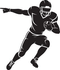 Naklejka premium American football silhouette vector outline design