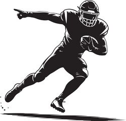Naklejka premium American football silhouette vector outline design