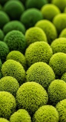 Abstract Green Spheres Background