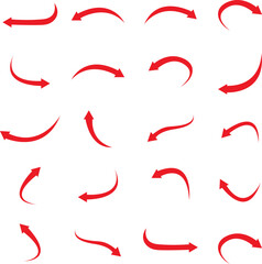 set of red arrows vector