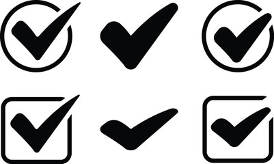 check mark icon set