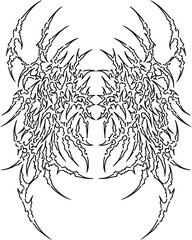 Obraz premium Tribal Cybersigilsm tattoo design