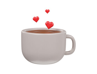 Valentines day speacial coffee 3d icon 