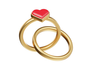 3d rendered icon wedding ring