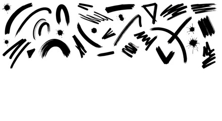 Obraz premium Handwritten creativity and innovation words sketch on white paper with dynamic black ink strokes for business and education concepts
