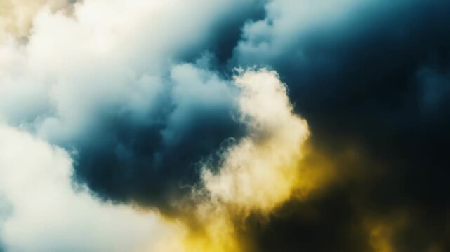 Soft, layered grey blue cloudscape with diffuse sunlight filtering through, creating depth, a gradient of light and shadow, evoking transition, moodiness, and quiet hope