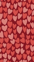 Aesthetic Romantic Heart Pattern Wallpaper