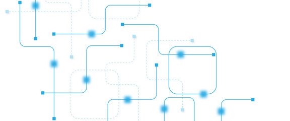 Obraz premium Abstract futuristic technology background. Technology background with crossed lines and dots.