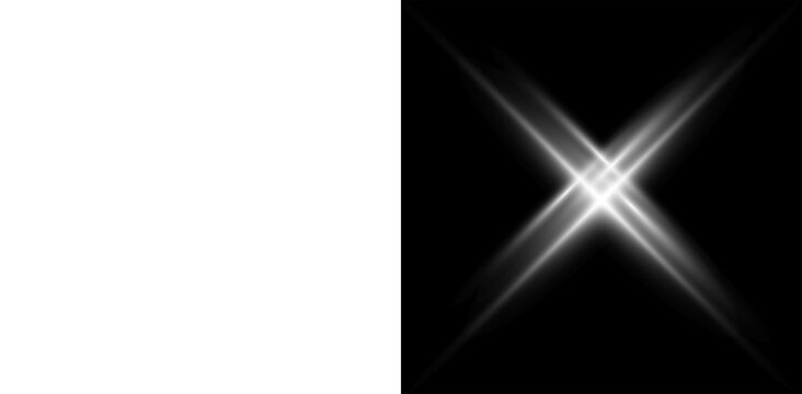 Bright radiant flash star glow beam Light effect sun light with lens flare effect. Overlays sunrays transitions lens flare light leaks and glare in PNG format sunlight special lens flare light effect