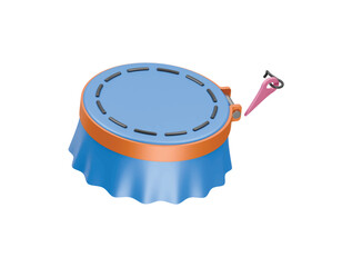 leather punch icon 3d illustration render