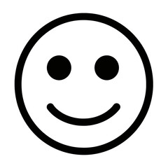Fototapeta premium Smiling Face Line Icon.