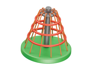 rope climbing tower icon 3d illustration render