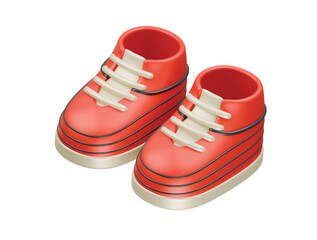 clanky sneakers icon 3d illustration render