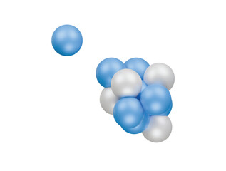 fission reaction icon 3d illustration render