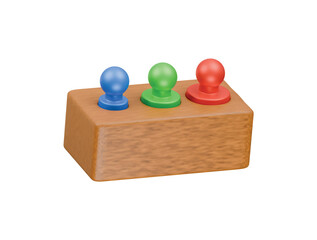 knobbed cylinders icon 3d illustration render