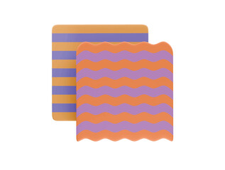patterned paper icon 3d illustration render