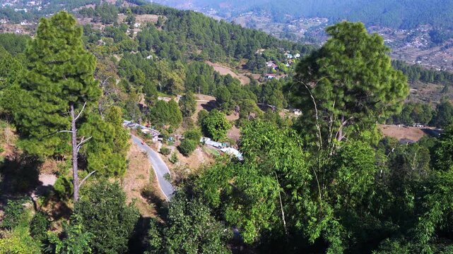 Scenic Landscape of Kausani and Baijnath, Uttarakhand with Himalayan Mountain Views